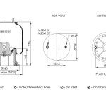 Пневморессора ROR 4156NP06/4156NP15 ABM-222-32-A01