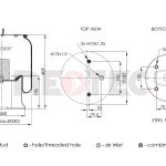 Пневморессора Cardi ABM740-33-P50