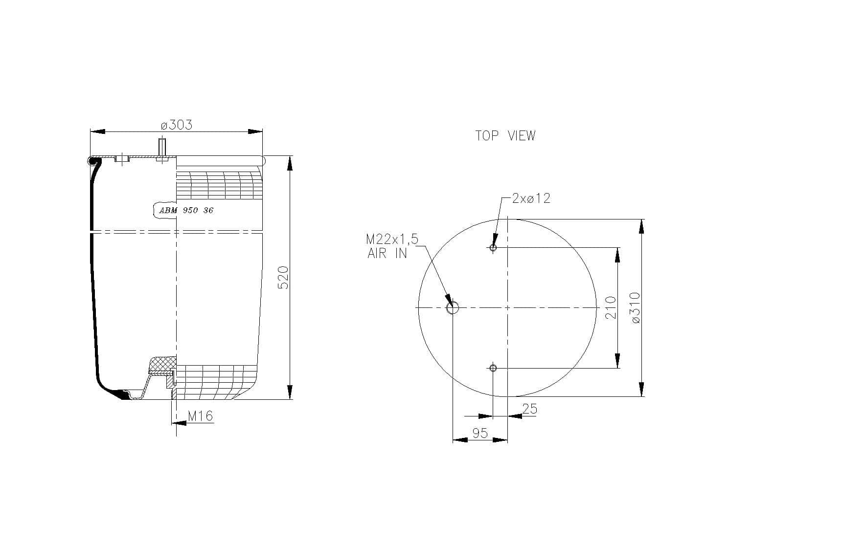 4088.jpg Пневморессора BPW 881MB ABM950-36-А — изображение 1
