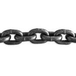Цепь круглое звено чёрная №4