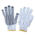 Перчатки белые с точками р.10