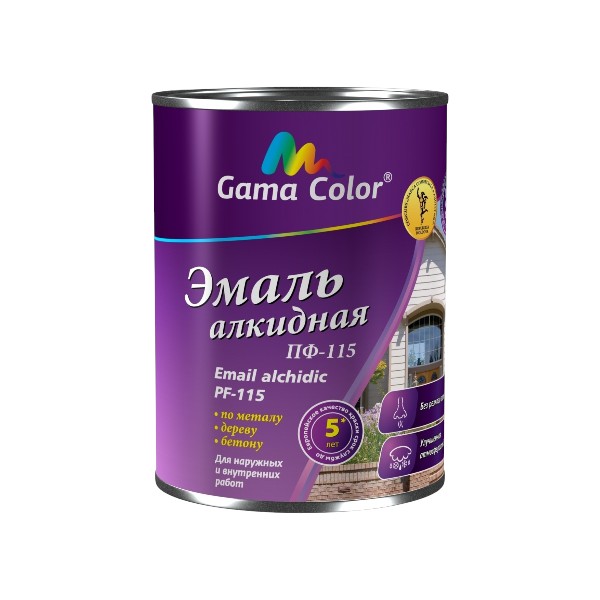 9973 Краска PF-115 Gama-Color тёмно-серая 2,7кг — изображение 1
